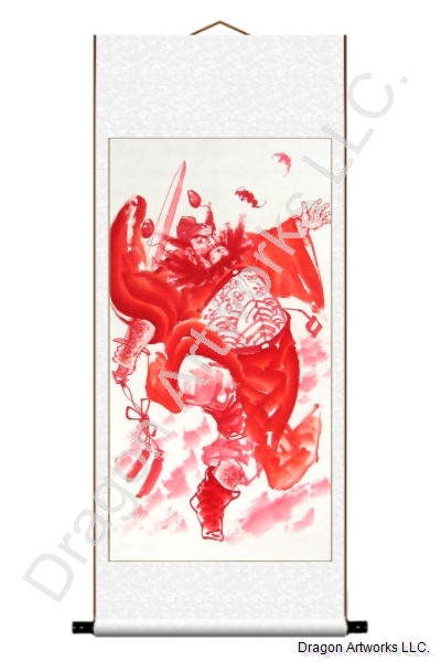 Wall Scroll Painting of Red Zhong Kui