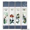 Chinese Flowers and Birds Detail Painting Scroll Set