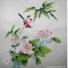 Red Birds and Flowers Chinese Silk Painting