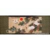 Cranes Pine Trees Horizontal Wall Scroll Painting