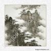 Chinese Black Ink Painting of Landscape