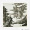 Chinese Black Ink Mountain Landscape Painting