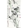 Chinese Brush Art Painting of Green Bamboo