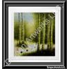 Cranes in Birch Forest Chinese Painting