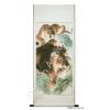 Chinese Scroll Painting of Lion and Lioness
