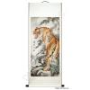 Tiger Under Moonlight Chinese Brush Painting Scroll