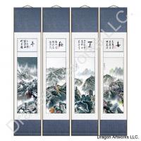 Chinese Great Wall 4 Seasons Art Brush Scroll Painting Set