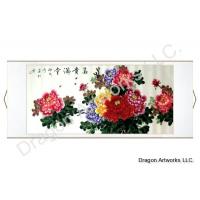 Chinese Peony Painting Wall Scroll