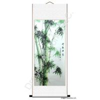 Chinese Green Bamboo Wall Scroll Painting