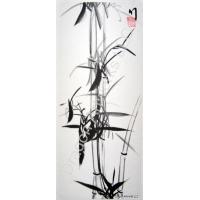 Black Bamboo Chinese Painting on Rice Paper