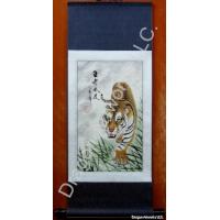 Tiger Chinese Detail Art Scroll Painting