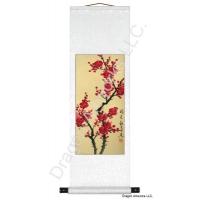 Antique Look Red Plum Blossoms Chinese Painting