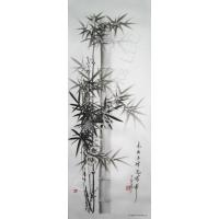 Original Chinese Charcoal Drawing of Bamboo