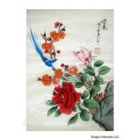Chinese Silk Painting of Birds and Flowers in Spring