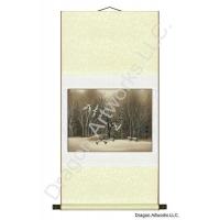 Chinese Painting of Cranes in Fall Forest