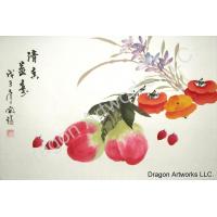 Fruit and Flowers Chinese Brush Painting