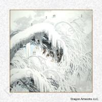 Wondrous Icy Winter Chinese Landscape Painting