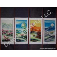 Colorful Four Seasons Chinese Painting Scroll Set