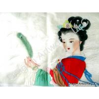 Oriental Silk Painting of Beautiful Ancient Chinese woman